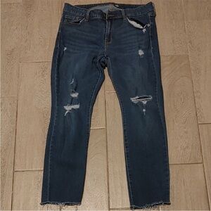 Old navy power slim straight mid rise cropped